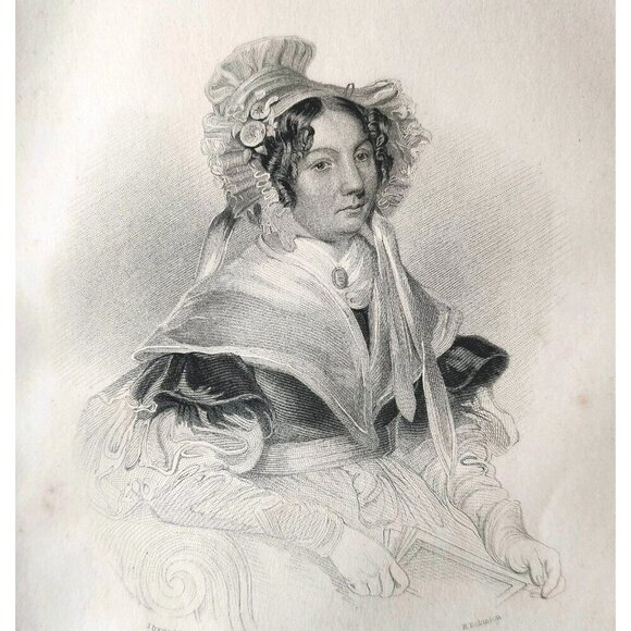 1844 Jessie Lewars Engraving Victorian Scotland Robert Burns Nurse DWSS20 - Picture 1 of 2